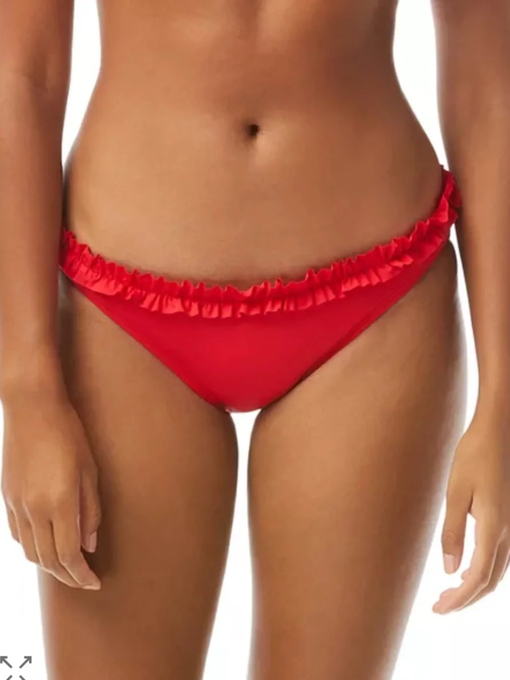 💕 Kate Spade Vibrant Red Mini Ruffle French Bikini Set Size 8 - Picture 9 of 9